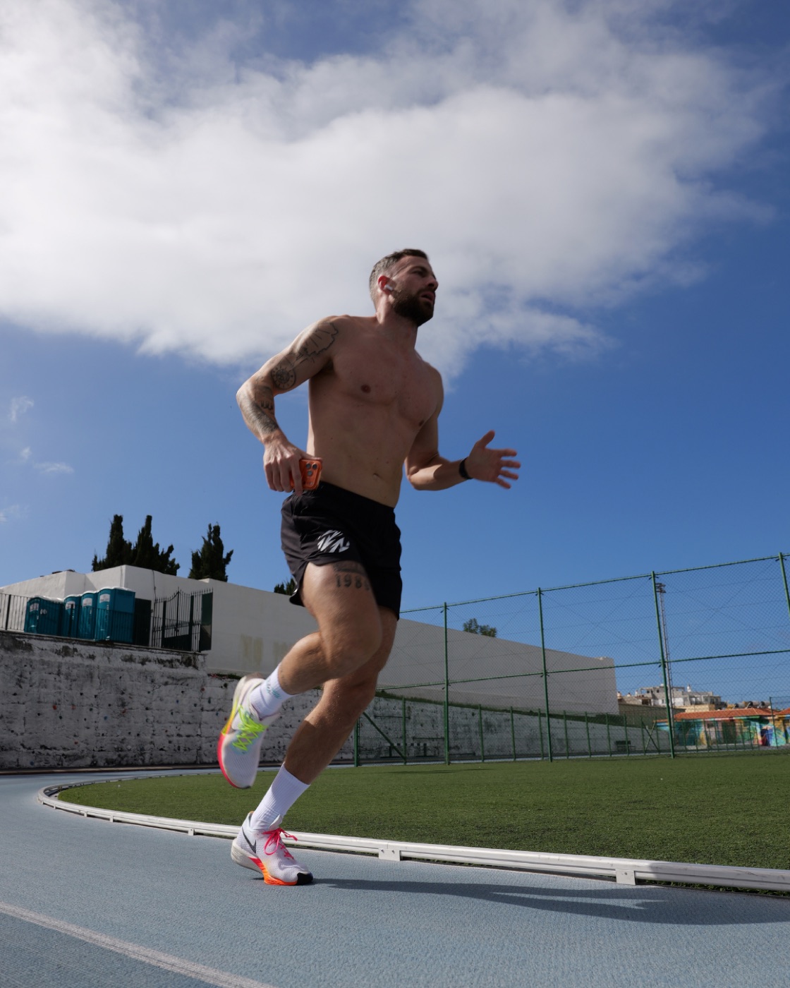 Patrick beim Lauftraining