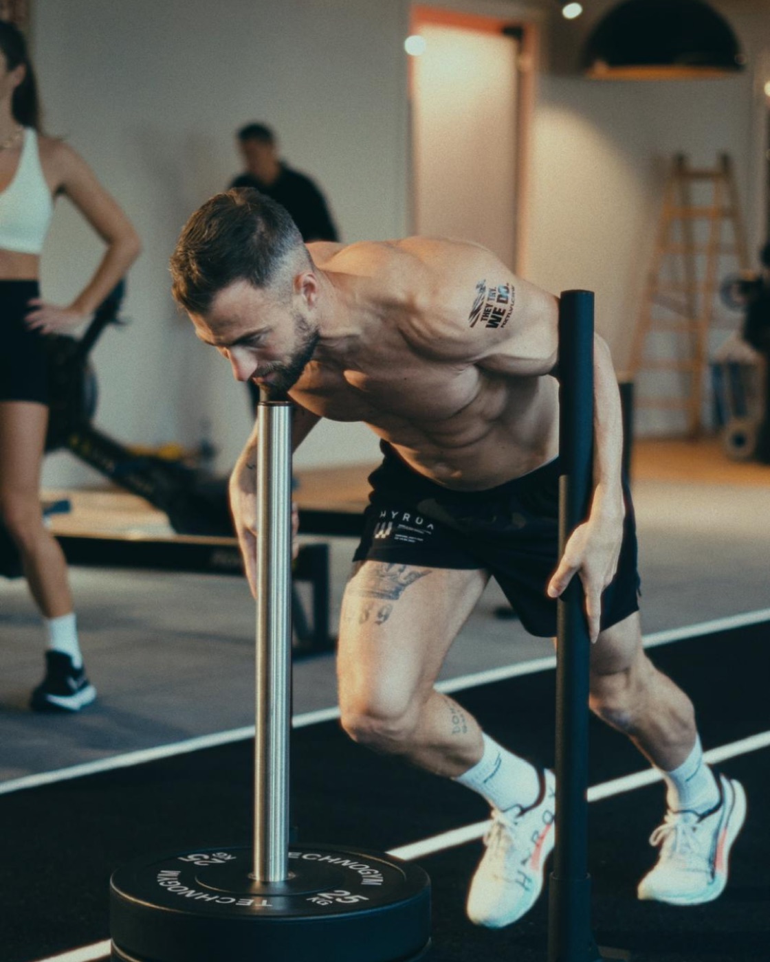 Patrick beim Sled Push